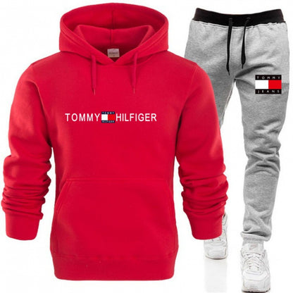 Conjunto de Sudadera con Capucha para Hombre, Moda Casual de Primavera y Otoño