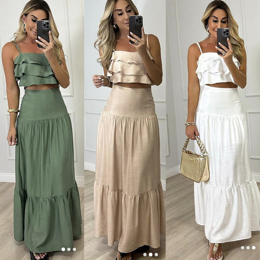 Conjunto Mujer Vestido con Volante