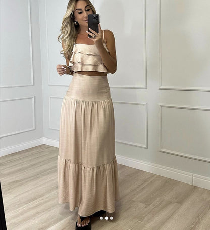 Conjunto Mujer Vestido con Volante