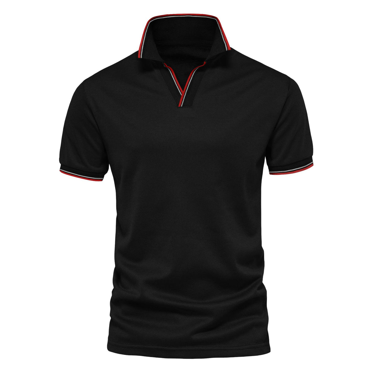Polo Cuello V Color Liso Hombre