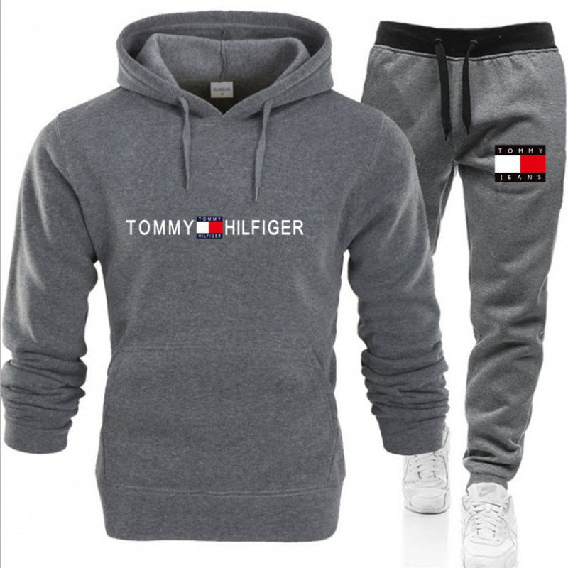 Conjunto de Sudadera con Capucha para Hombre, Moda Casual de Primavera y Otoño