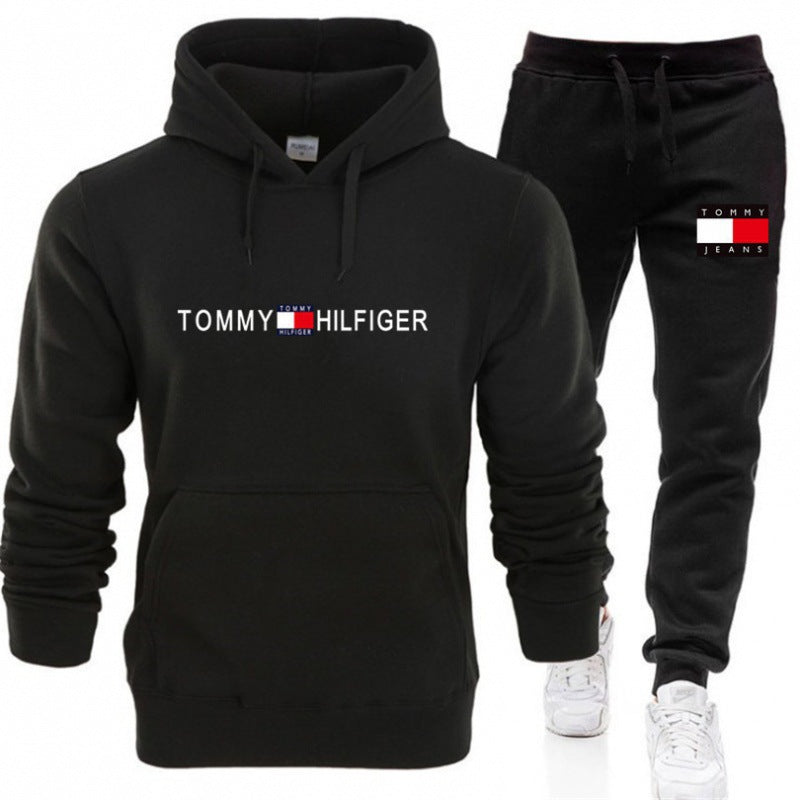 Conjunto de Sudadera con Capucha para Hombre, Moda Casual de Primavera y Otoño