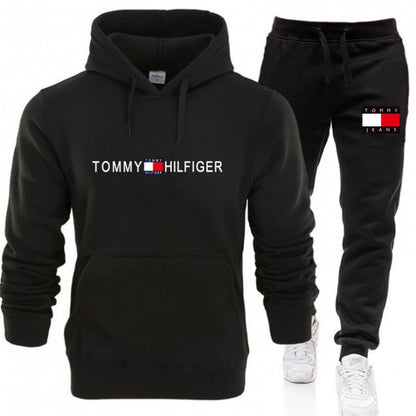 Conjunto de Sudadera con Capucha para Hombre, Moda Casual de Primavera y Otoño
