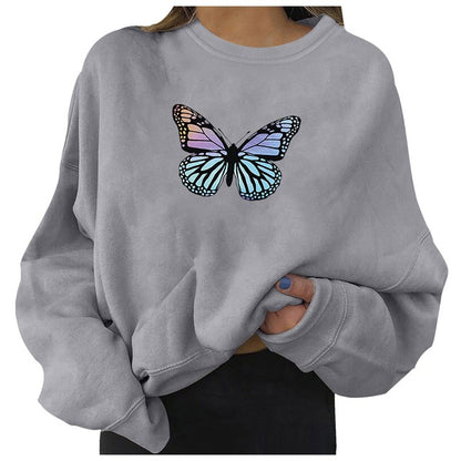 Sudadera con Capucha Grande para Mujer con Estampado de Alfabeto Urbano