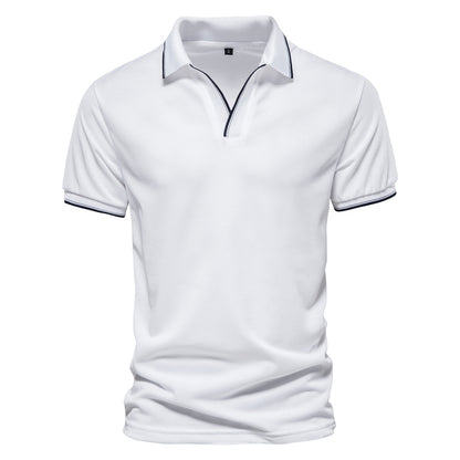 Polo Cuello V Color Liso Hombre