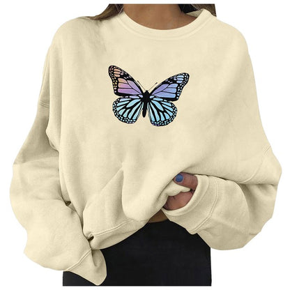 Sudadera con Capucha Grande para Mujer con Estampado de Alfabeto Urbano